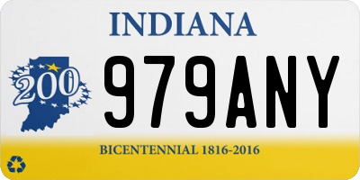 IN license plate 979ANY