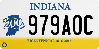 IN license plate 979AOC