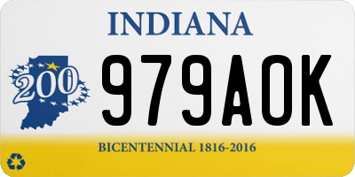 IN license plate 979AOK