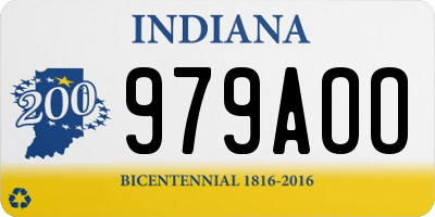 IN license plate 979AOO