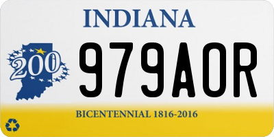 IN license plate 979AOR