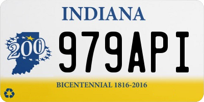 IN license plate 979API
