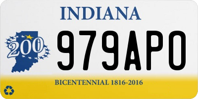 IN license plate 979APO