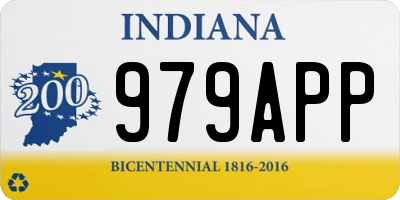 IN license plate 979APP
