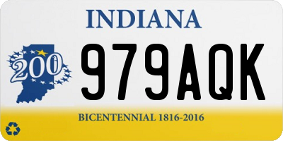 IN license plate 979AQK