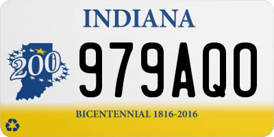 IN license plate 979AQO