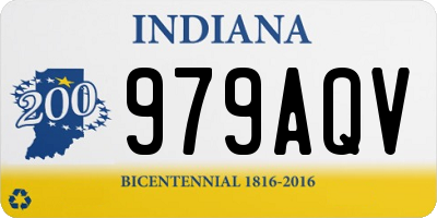 IN license plate 979AQV