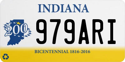 IN license plate 979ARI