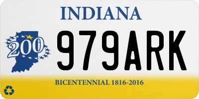 IN license plate 979ARK