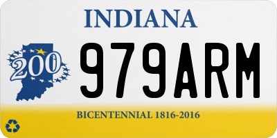 IN license plate 979ARM