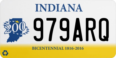 IN license plate 979ARQ