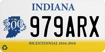 IN license plate 979ARX
