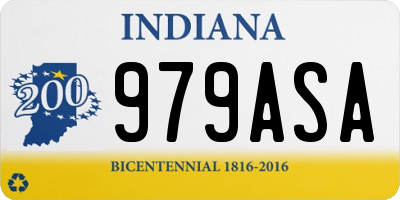 IN license plate 979ASA
