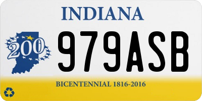 IN license plate 979ASB