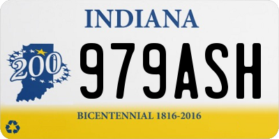 IN license plate 979ASH