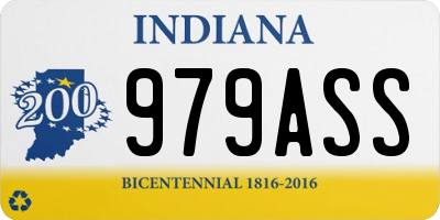 IN license plate 979ASS