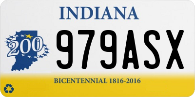 IN license plate 979ASX