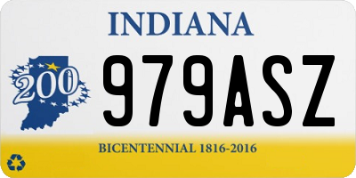IN license plate 979ASZ