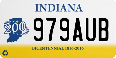 IN license plate 979AUB
