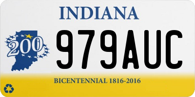 IN license plate 979AUC