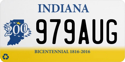 IN license plate 979AUG