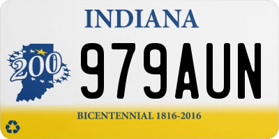 IN license plate 979AUN