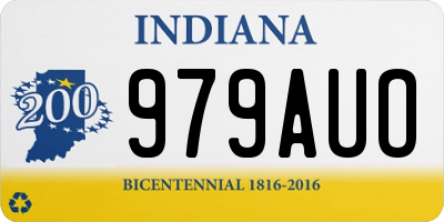 IN license plate 979AUO