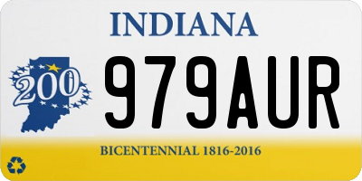 IN license plate 979AUR