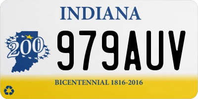 IN license plate 979AUV