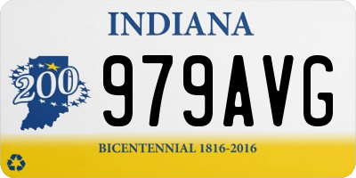 IN license plate 979AVG