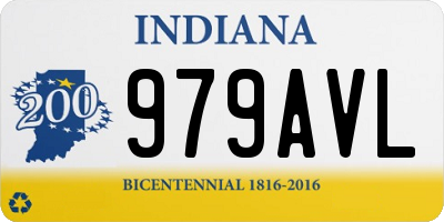 IN license plate 979AVL