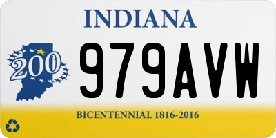 IN license plate 979AVW