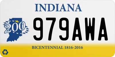IN license plate 979AWA