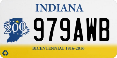 IN license plate 979AWB