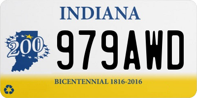 IN license plate 979AWD