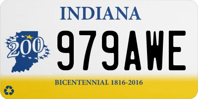 IN license plate 979AWE