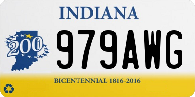 IN license plate 979AWG