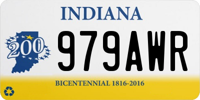 IN license plate 979AWR
