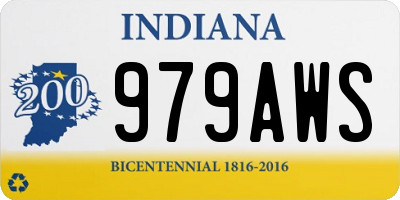 IN license plate 979AWS