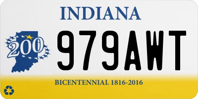 IN license plate 979AWT