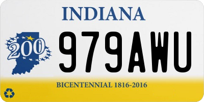 IN license plate 979AWU