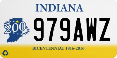 IN license plate 979AWZ