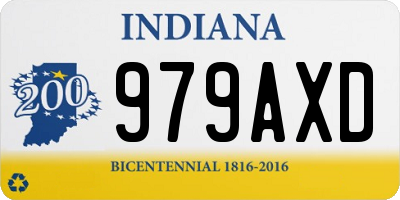 IN license plate 979AXD