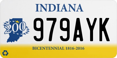 IN license plate 979AYK