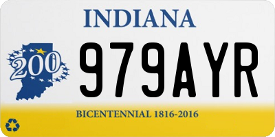 IN license plate 979AYR