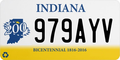 IN license plate 979AYV