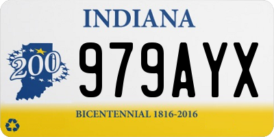IN license plate 979AYX