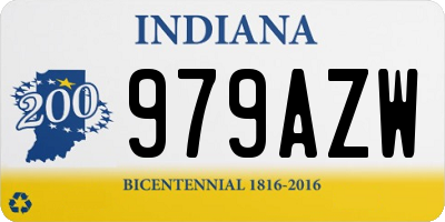 IN license plate 979AZW