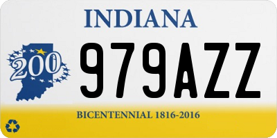 IN license plate 979AZZ