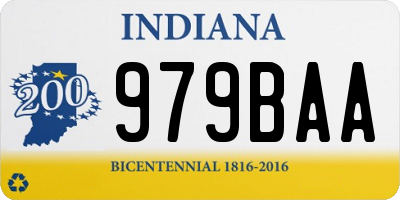 IN license plate 979BAA